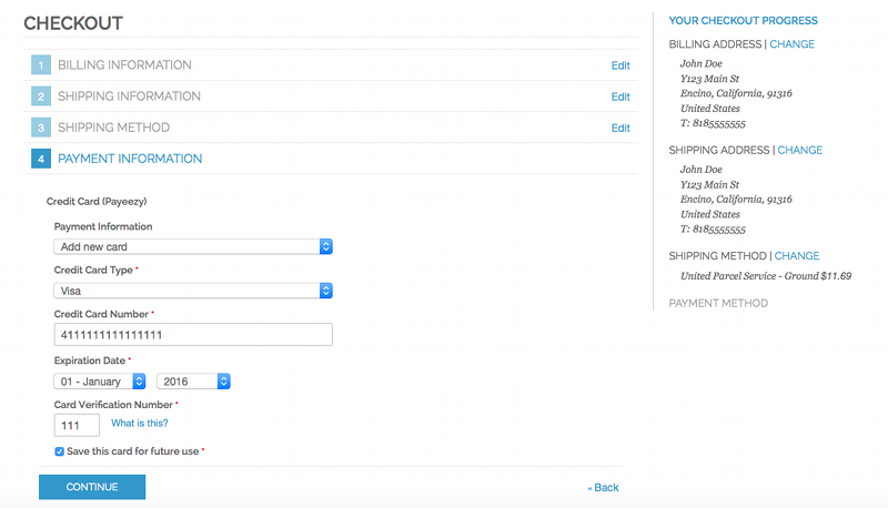 Magento storefront